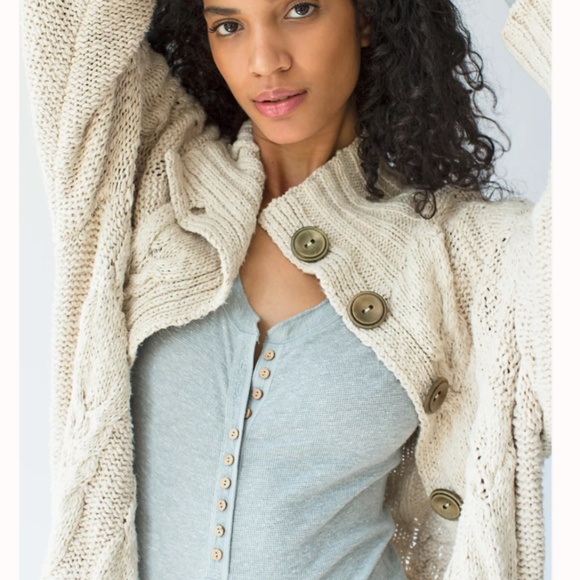 free people espresso cardi